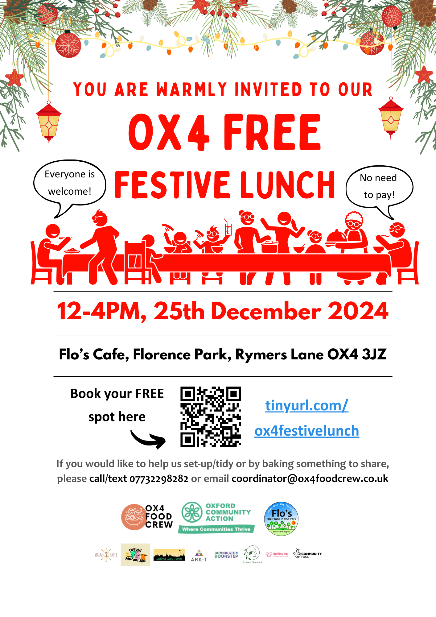 OX4 Free Festive Lunch poster