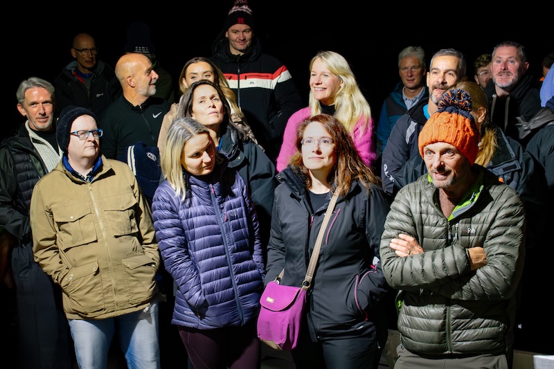 People celebrating looking happy CEO Sleepout 2024