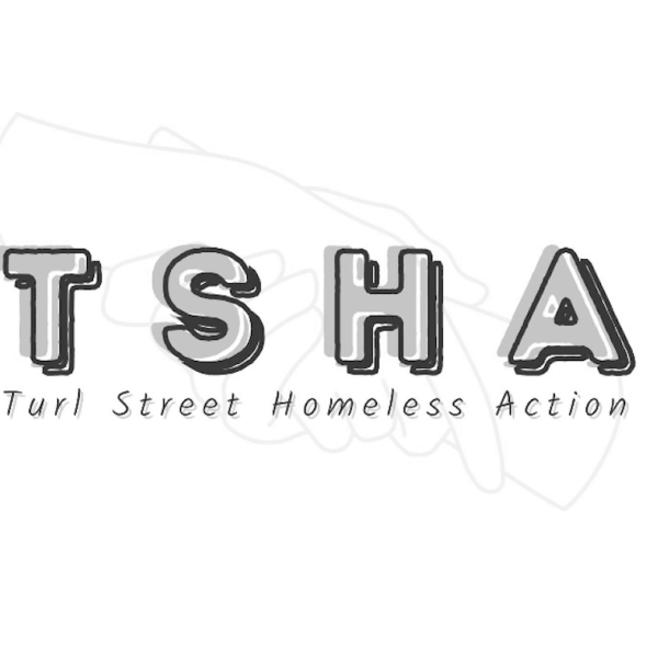 The letters T S H A in an urban off-set style