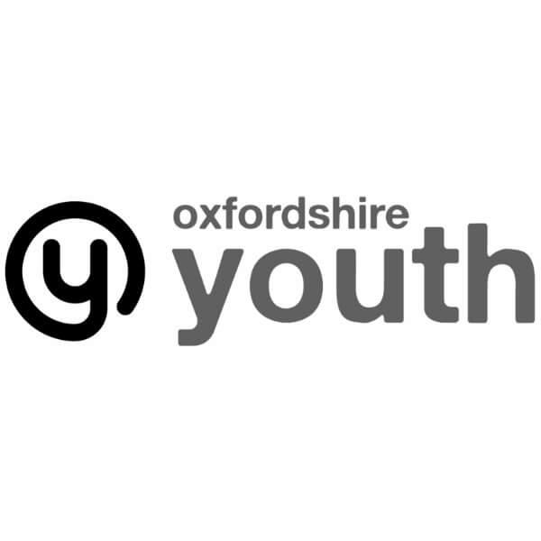 The letter y inside the letter o making OY Oxfordshire Youth in a style a bit like an @ symbol